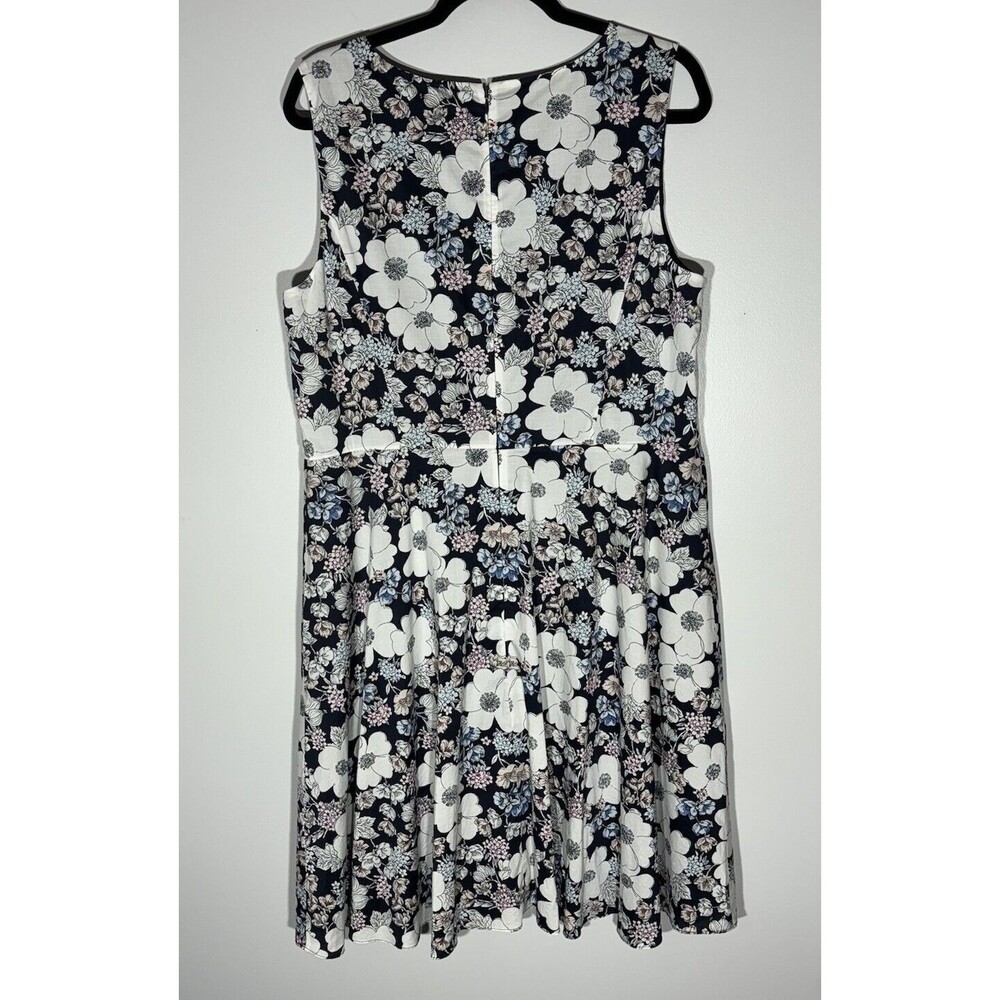 Ann Taylor Dress 16 Floral Cotton Poplin Lined Cottage Wedding Shower Modest Tea - Picture 5 of 14